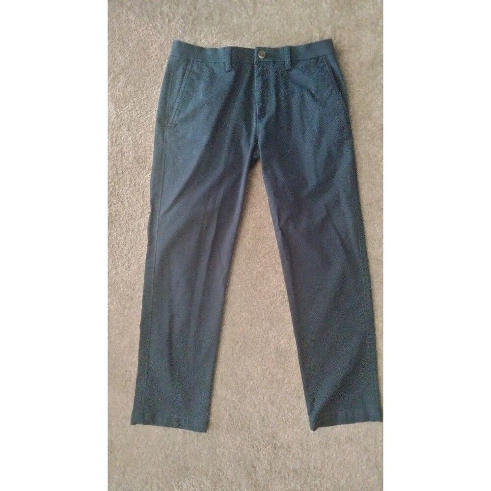 Men's Haggar 32 x 29 Pants blue straight fit khakis